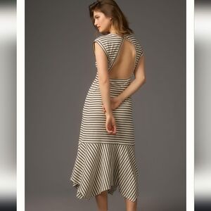 Daily Practice|Anthropologie Short Sleeve Black & White Maxi Dress Medium